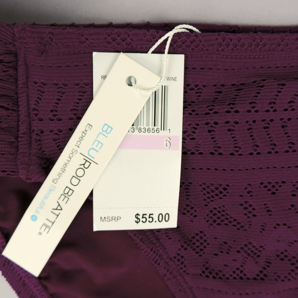 BLEU ROD BEATTIE Tankini 2 Pc Wine Sz 10 NWT - Picture 5 of 5